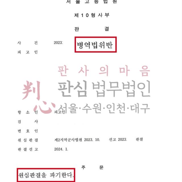 [선고유예] 병역법위반 | 학업의 이유로 국외여행 허가기간을 초과해 실형이 나왔으나 항소, 선고유예